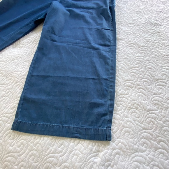 Croft & Barrow NWT Wide Leg Pull On Blue Chambray Cropped Pants Size XL - Picture 10 of 13